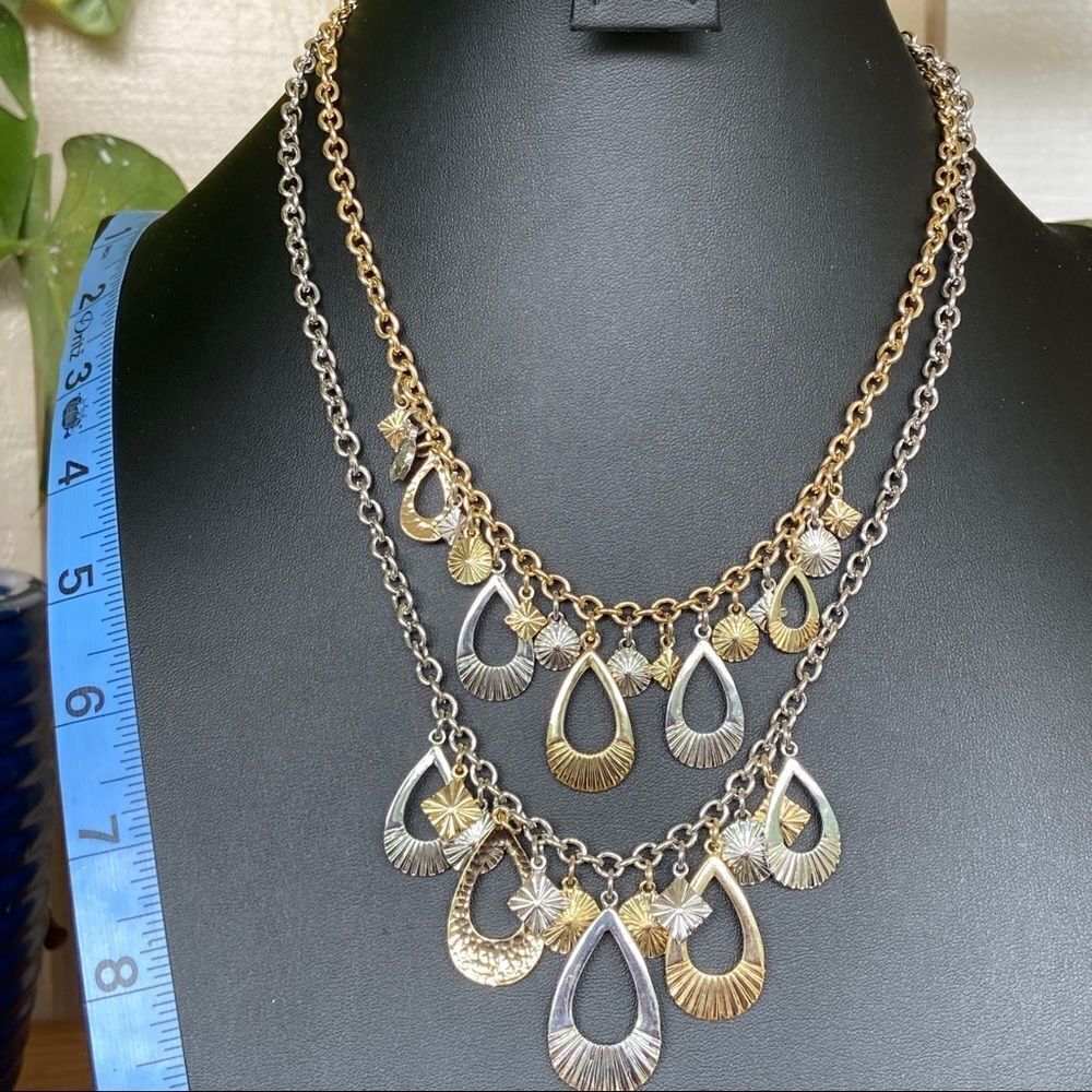 Ballet Chunky Statement Necklace Silver & Gold